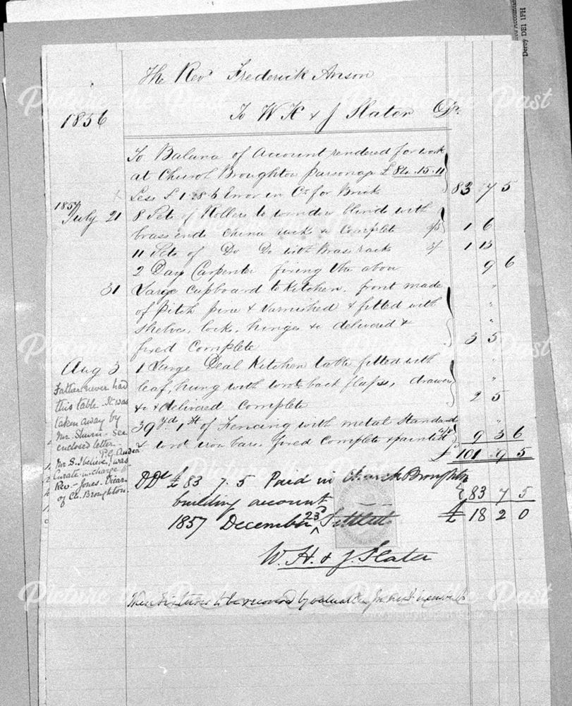 Remnants of Snelston Church Register at County Archivists