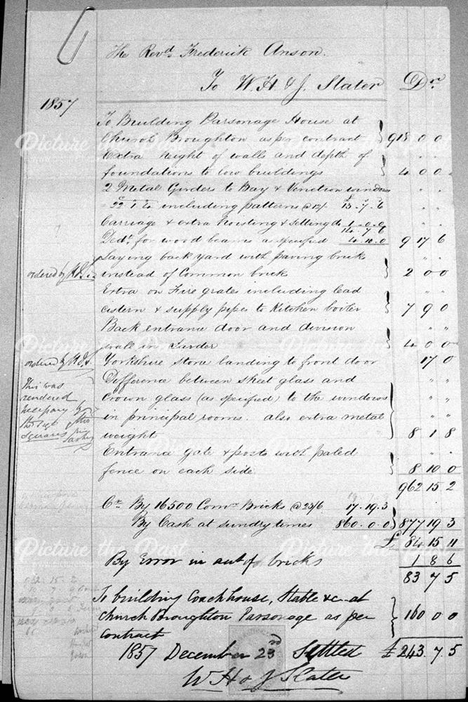 Remnants of Snelston Church Register at County Archivists