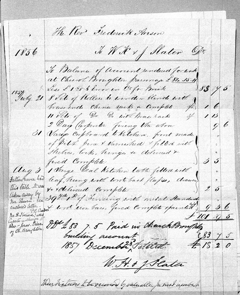 Remnants of Snelston Church Register at County Archivists