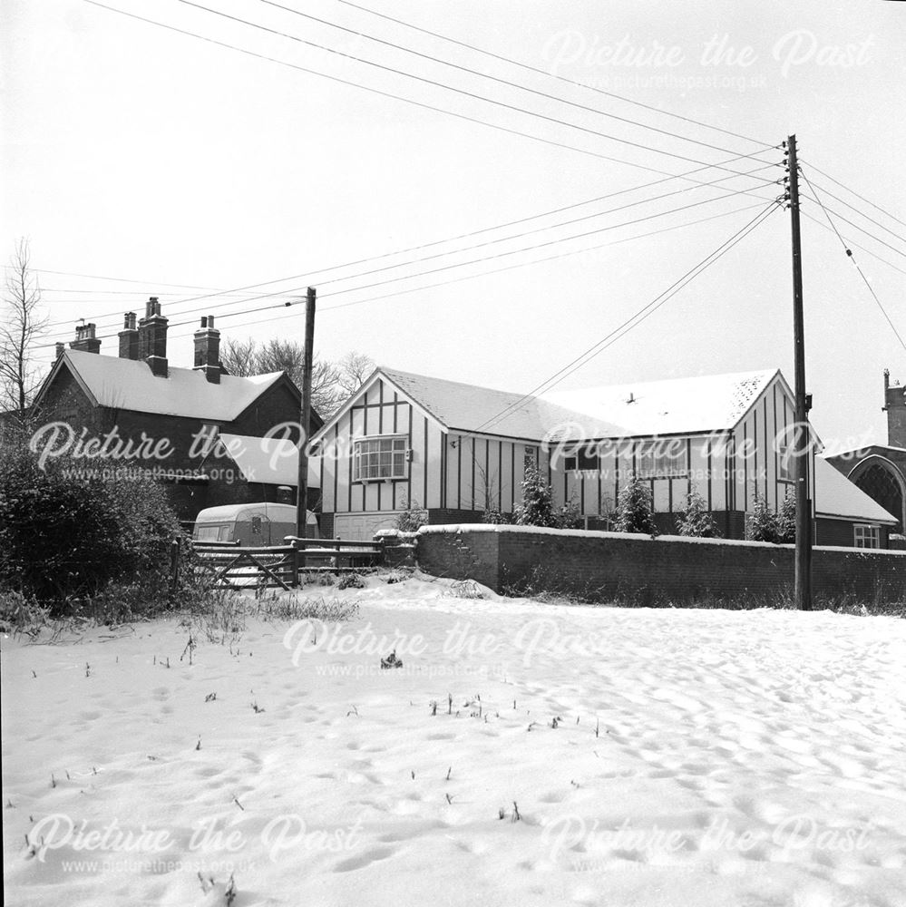 Snow at Church Broughton Vicarage