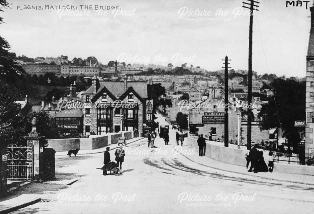 Matlock Bridge from Dale Road, c 1911