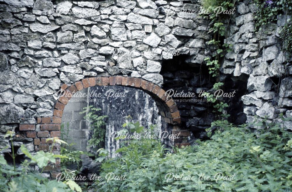 Old brickwork, possibly at a mill near Foremark