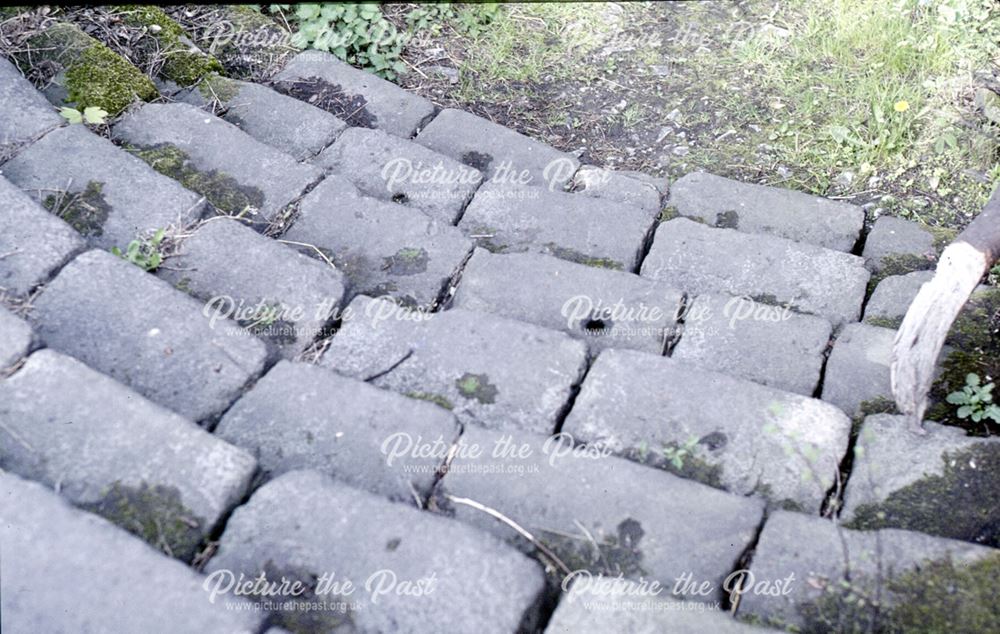 Steps made from old stone sleepers, Ambergate