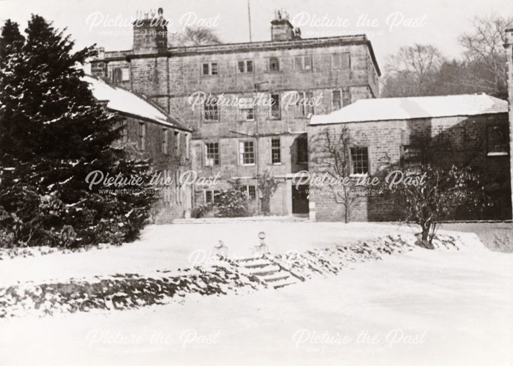 Overton Hall in the snow, Ashover, 1939