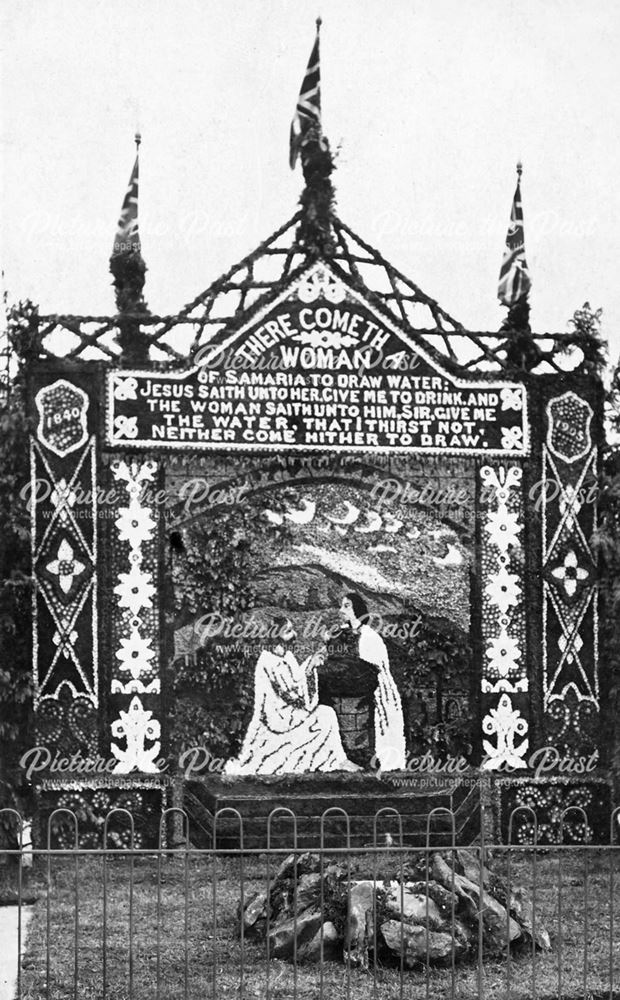 Well Dressing entitled 'There Cometh a Women', 1905