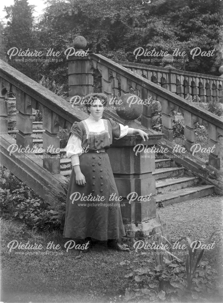 Portrait on Garden Terrace Steps, c 1904