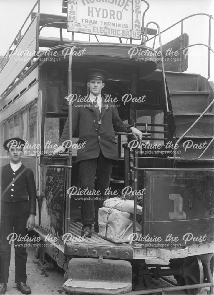 Tram and Conductors, Matlock, c 1904 - 1918