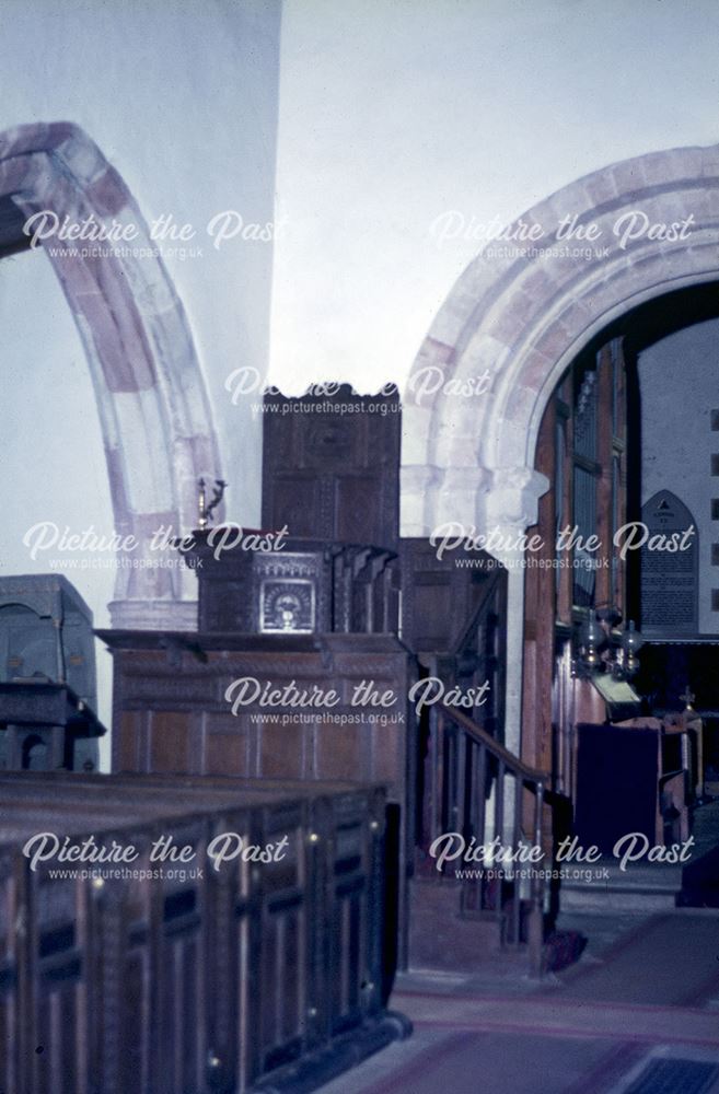 Parish Church - Interior, Alstonefield, Staffordshire, mid 1960s ?