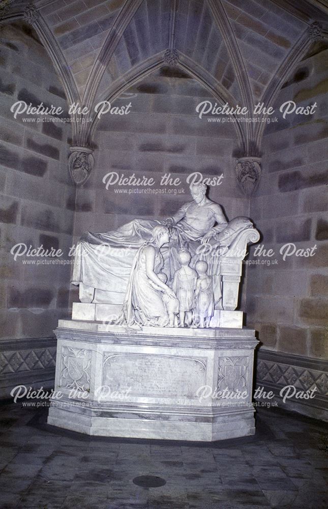 Memorial statue in the mausoleum chapel dedicated to David Pike Watts, Church of the Holy Cross, Ila