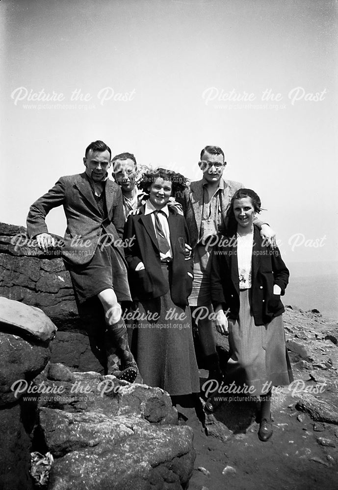 Ramblers on Stanage Edge, 1930s