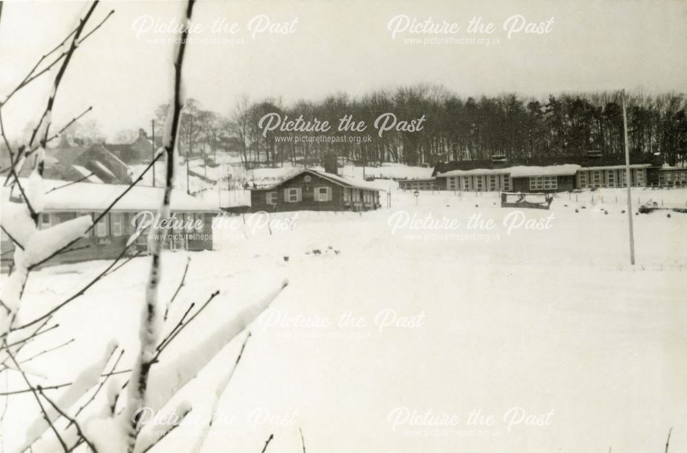 General View of the Camp in Snow, Amber Valley Camp School, Woolley Moor, 1947