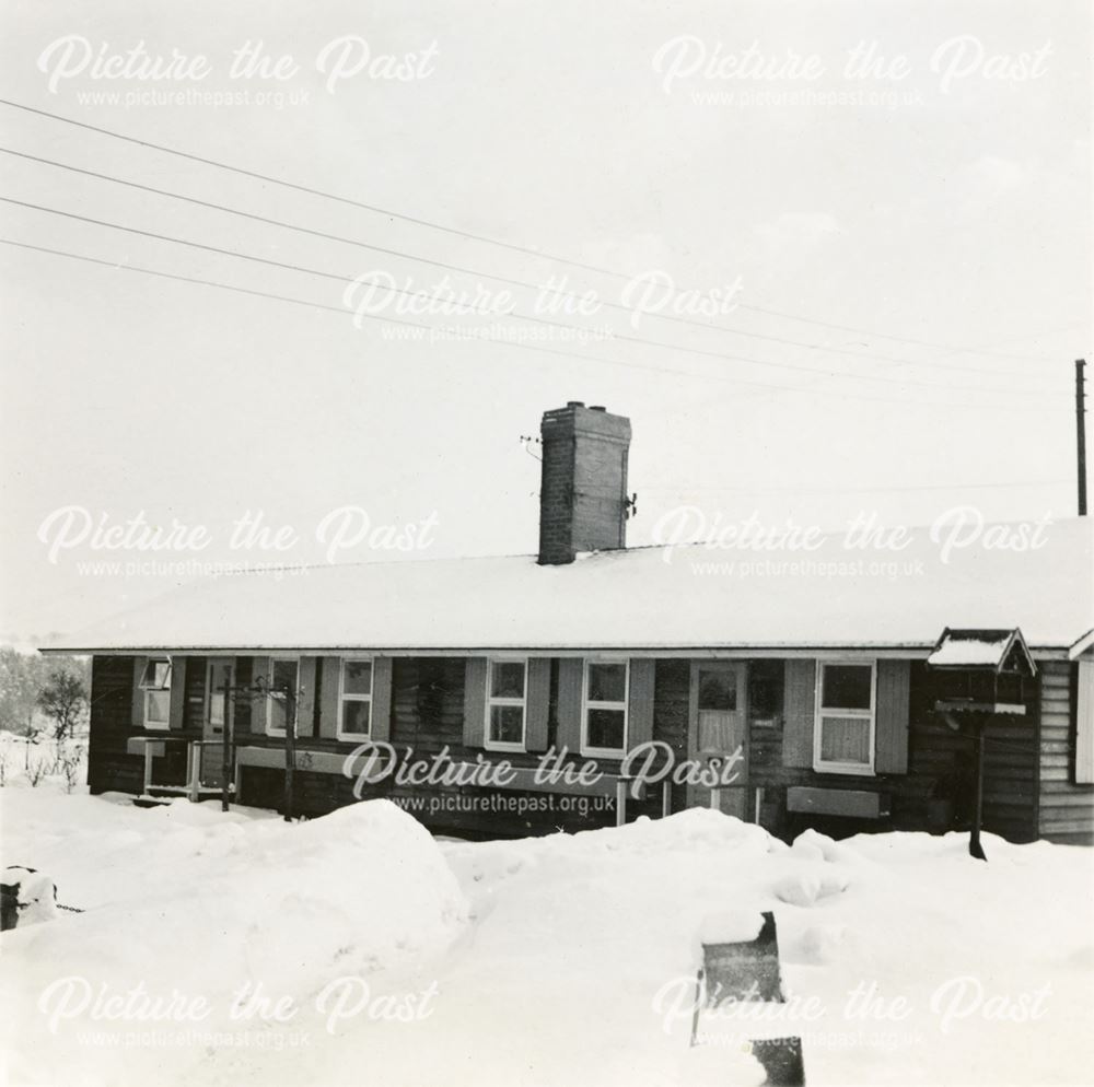 Amber Valley Camp School Dormitories in Snow, Woolley Moor, 1947