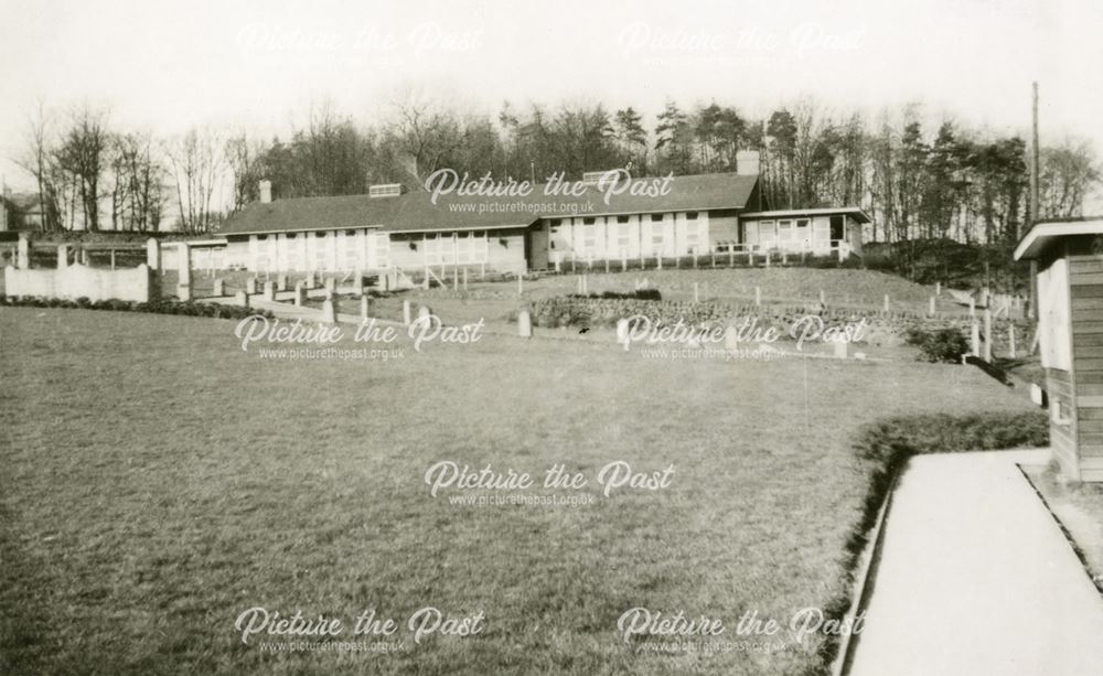 Amber Valley Camp School Main Building from East, Woolley Moor, c 1940s-50s