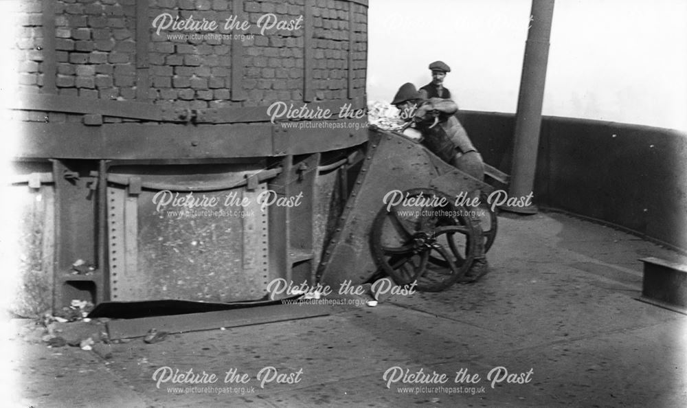 Charging the Blast Furnace by Hand at Stanton Works