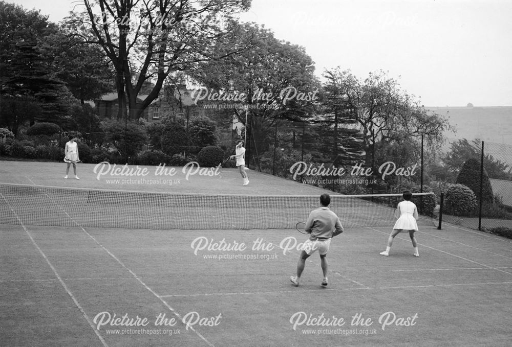 Tennis Court, Rockside, Matlock, early 1950s