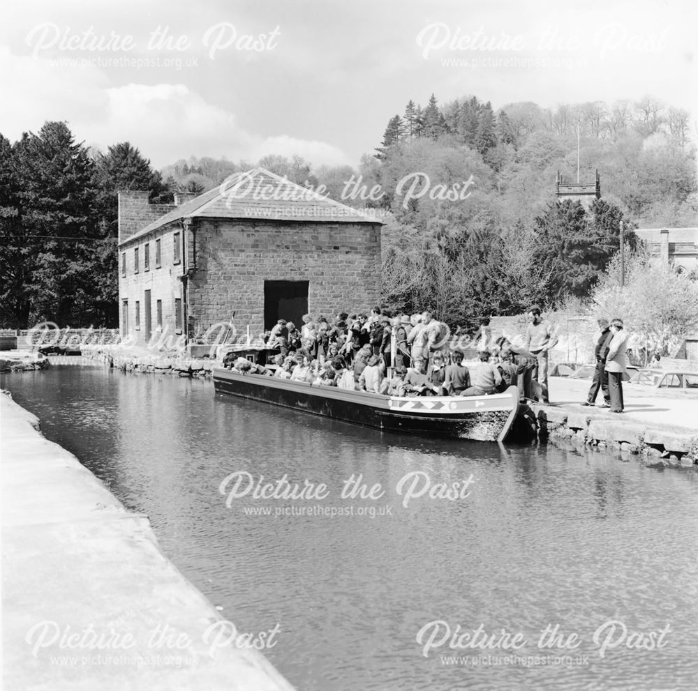 Barge, Cromford Wharf, Cromford Canal, Cromford, 1980