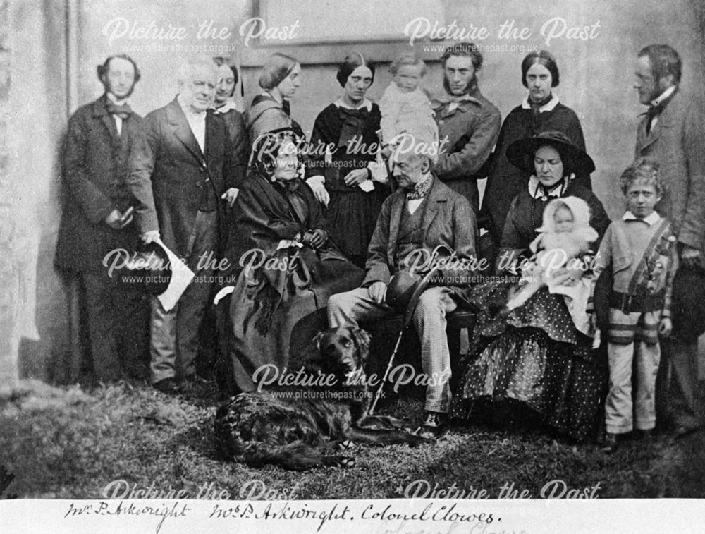 Arkwright Family Group at Willersley Castle, c 1865