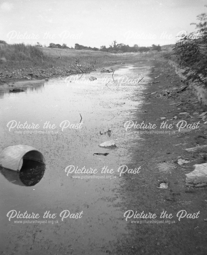 Drained canal above Lock 12