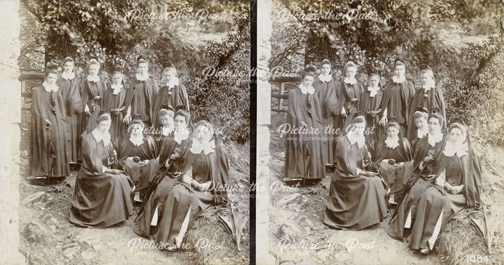 Group of women, possibly in Matlock area, c 1900