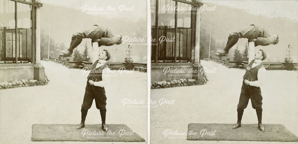 Strongman, The Old Pavilion, off Temple Road, Matlock Bath, c 1900