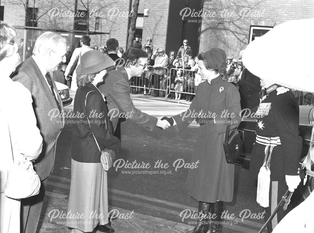 Princess Anne visiting Ilkeston, c 1980s