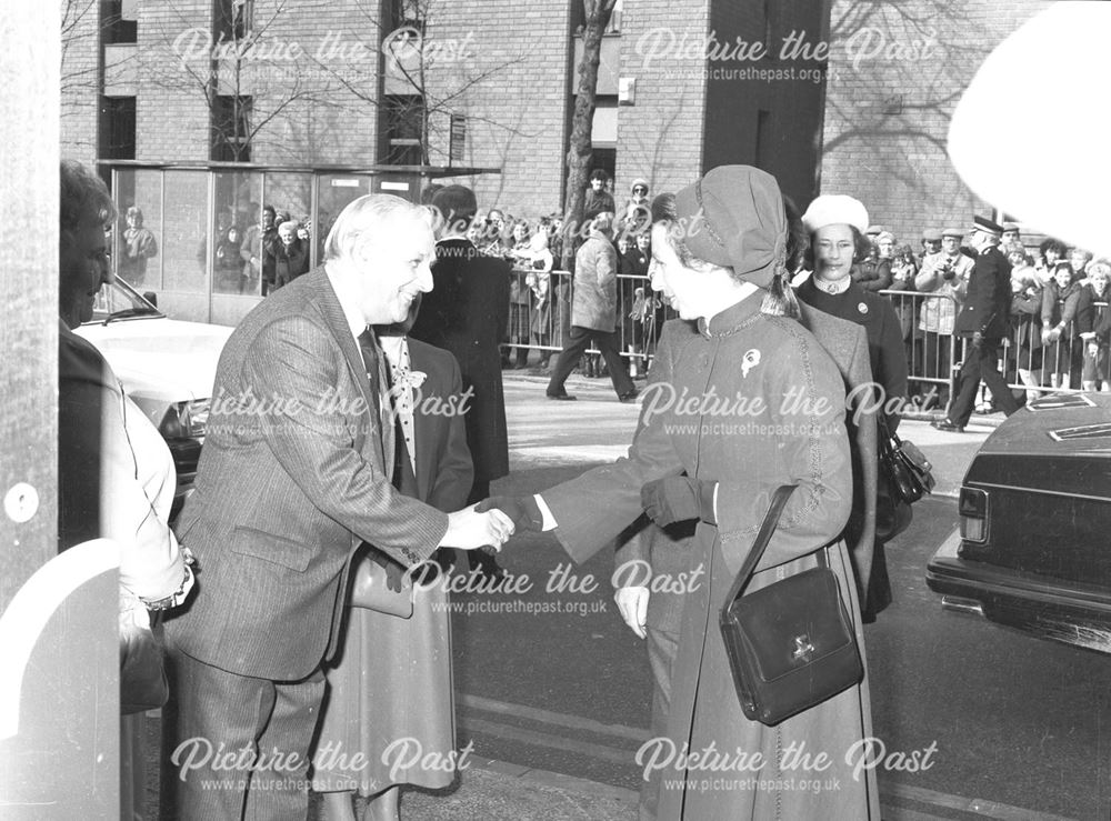 Princess Anne visiting Ilkeston, c 1980s