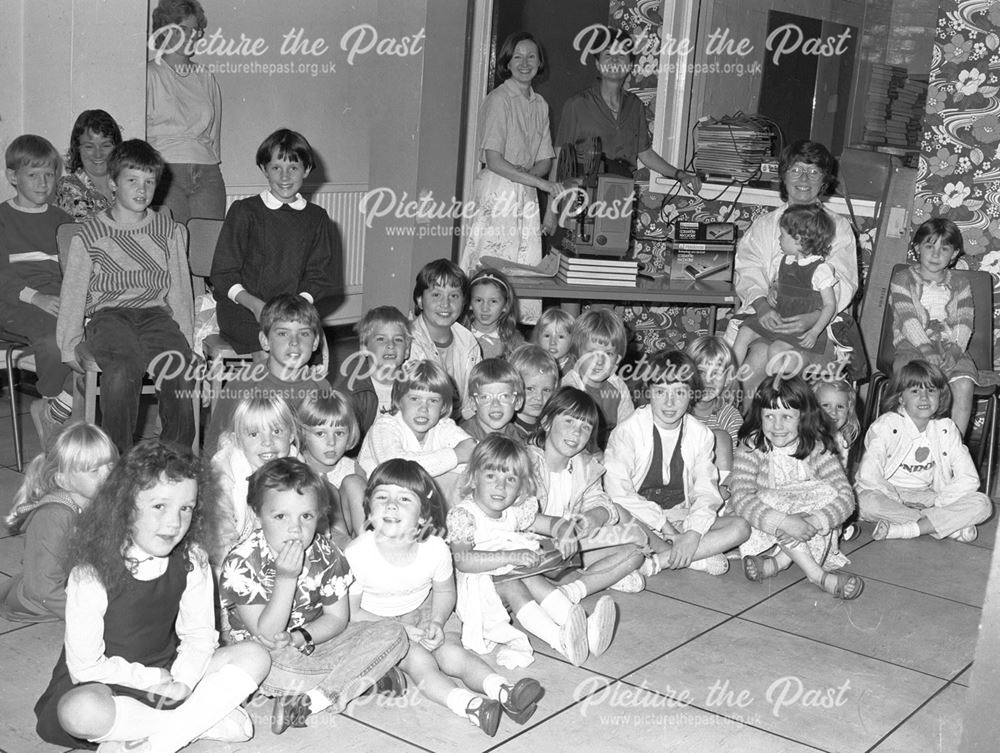 Children enjoying a film show, Ilkeston, c 1980s