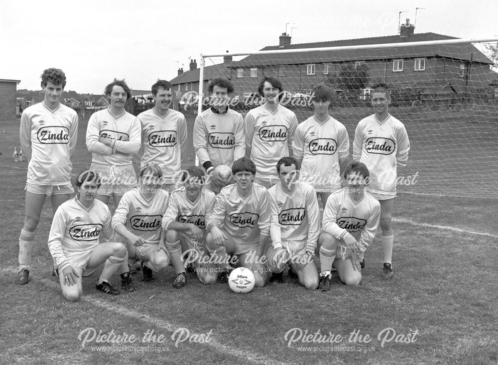 Football Team sponsored by Zinda, Ilkeston, c 1980s