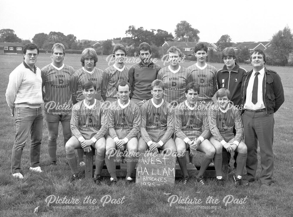 West Hallam Reserves Football Team, Beech Lane Recreation Ground, West Hallam, 1985-6