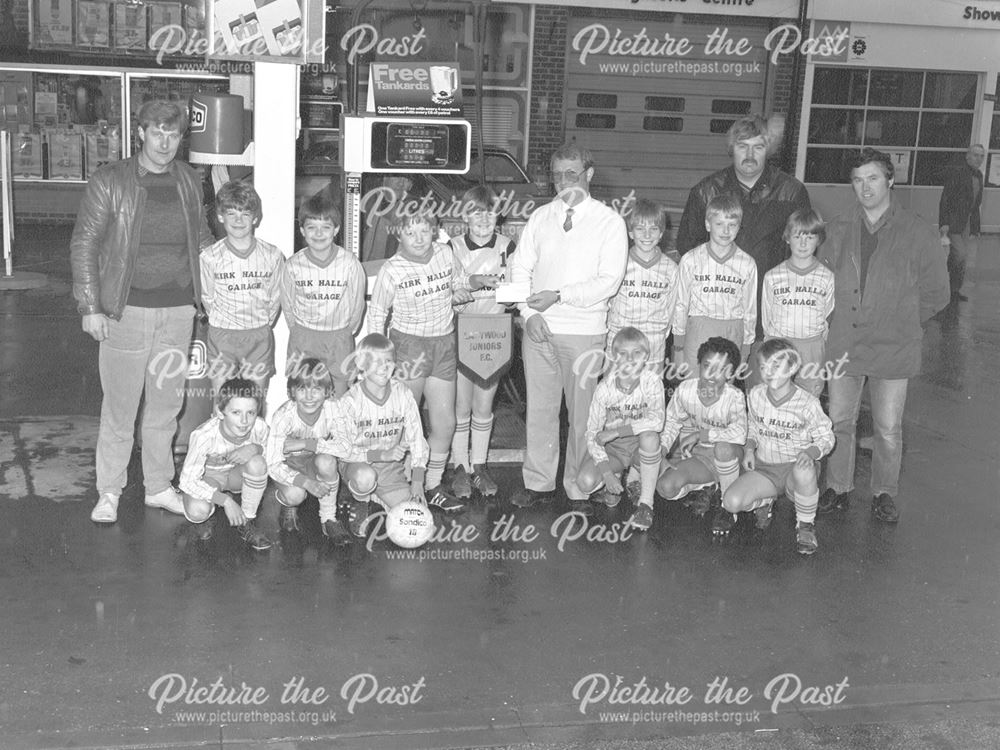 Ladywood Juniors Football Club, Kirk Hallam Garage, Ladywood Road, Kirk Hallam, Ilkeston, c 1980s