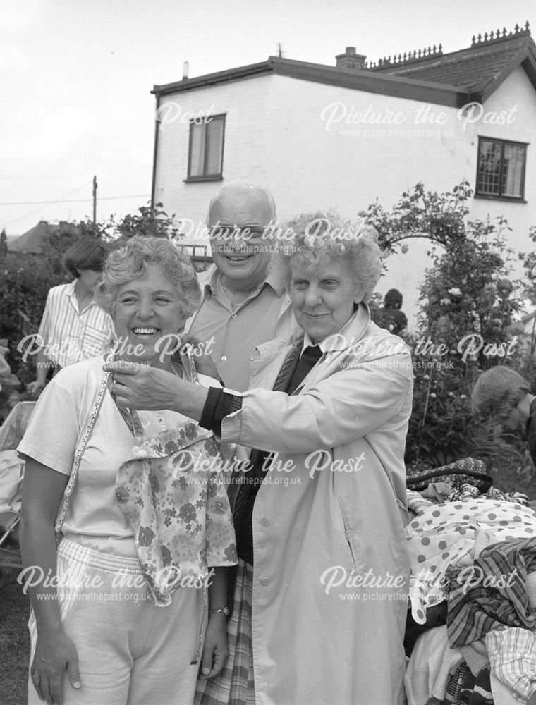 Ladies Trying Clothes at a Summer Fair, Ilkeston, c 1980s