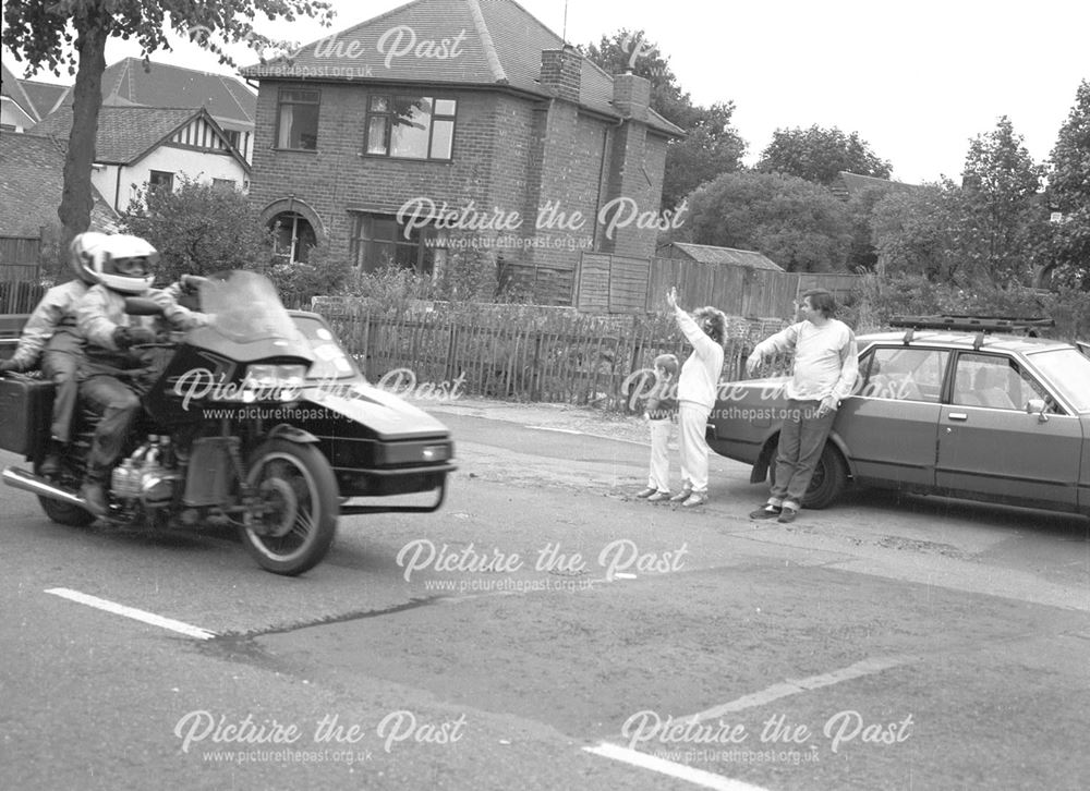 Motorcycle and Three-Wheeler Parade, Heanor Road, Ilkeston, 1980s