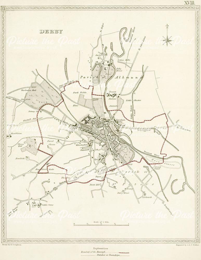 Town Plan of Derby, c 1880