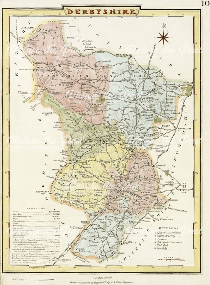 Map of Derbyshire, 1840