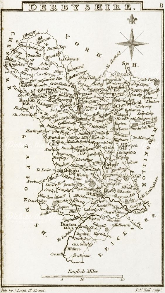 Map of Derbyshire, 1830