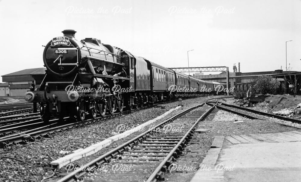 Steam loco Alderman A E Draper, Midland Railway Station, Railway Terrace, Derby, 1988