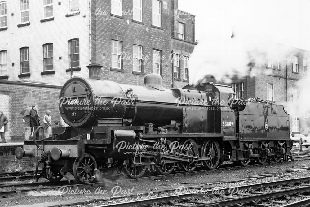 Steam loco Somerset and Dorset, Midland Railway Station, Railway Terrace, Derby, 1988