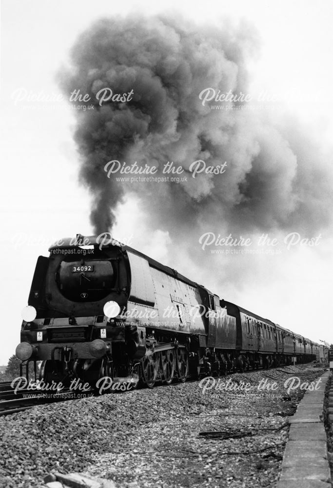 Steam loco City of Wells, Midland Railway Station, Railway Terrace, Derby, 1988