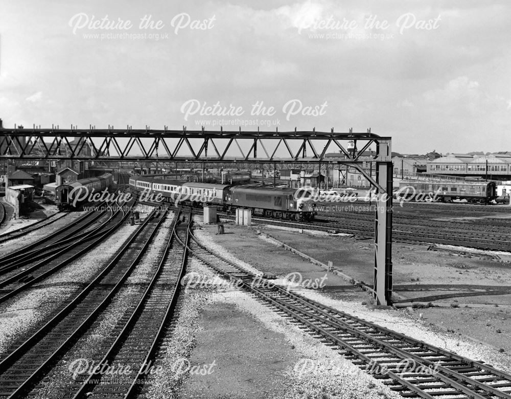 British Rail Class 45 Leaving Derby Midland Station, Derby, 1977