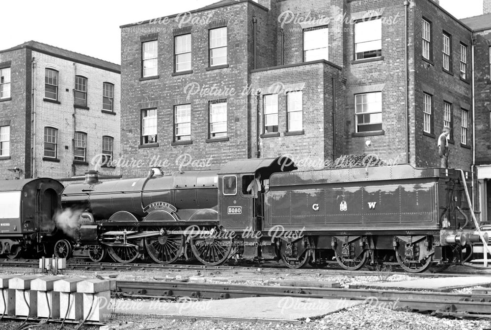 Steam loco Defiant, Midland Railway Station, Railway Terrace, Derby, 1987