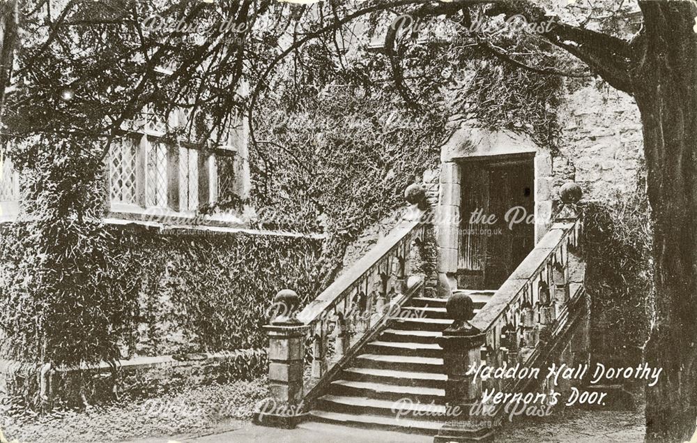 Dorothy Vernon's Steps and Doorway, Haddon Hall, Bakewell, c 1900s