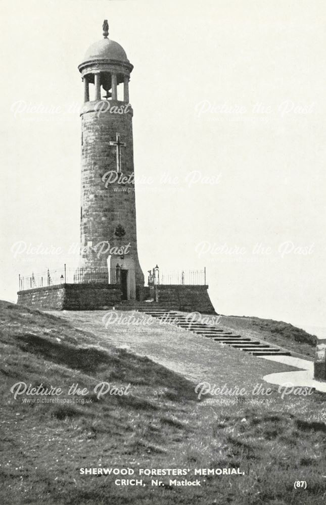 Sherwood Forester's Memorial, Crich Cliff, Crich Stand, Crich, nr Matlock, c 1920s