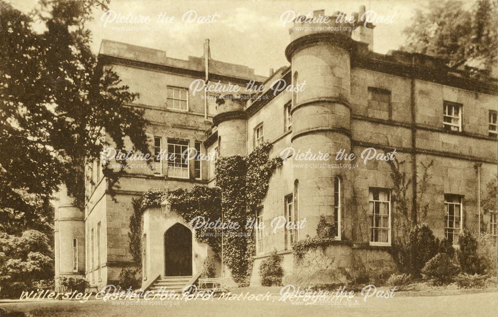 The Front Entrance, Willersley Castle, off Mill Road, Cromford, 1928