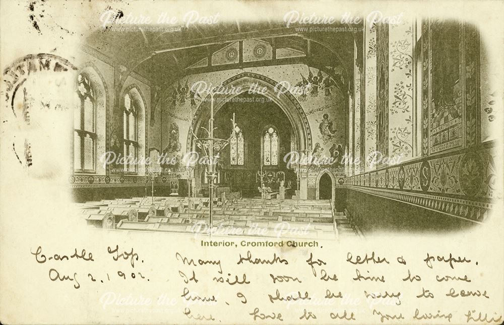 Interior - St Mary's Church, off Mill Road, Cromford, 1902