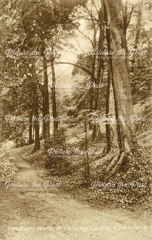 The River Walk, Willersley Castle, Cromford, c 1930s?