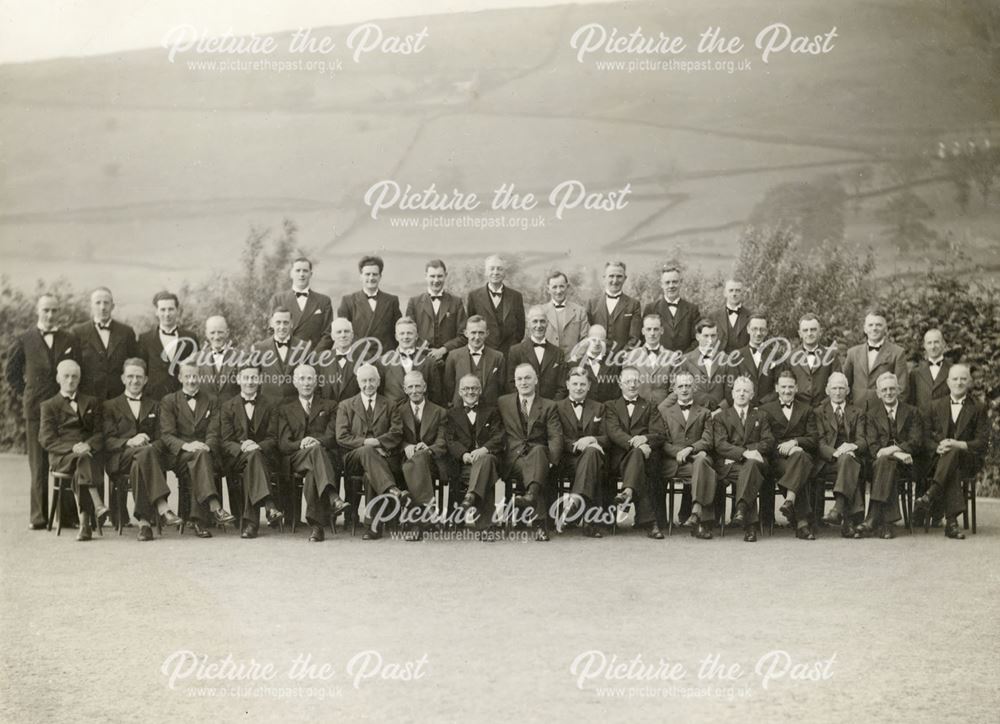 Male voice choir, Birch Vale, High Peak, c 1915