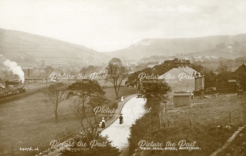 New Mills Road, Hayfield, High Peak, c 1900