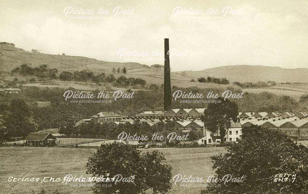 The Print Works, off Station Road, Strines, near Marple, c 1930s