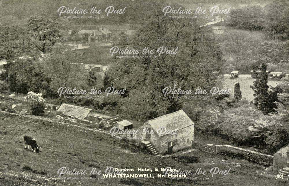 Whatstandwell, Derwent Hotel and River Bridge, c 1920s