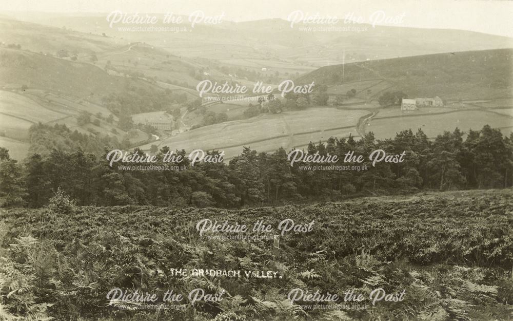 View of the Dane Valley from Lud's Church, Staffs, 1925